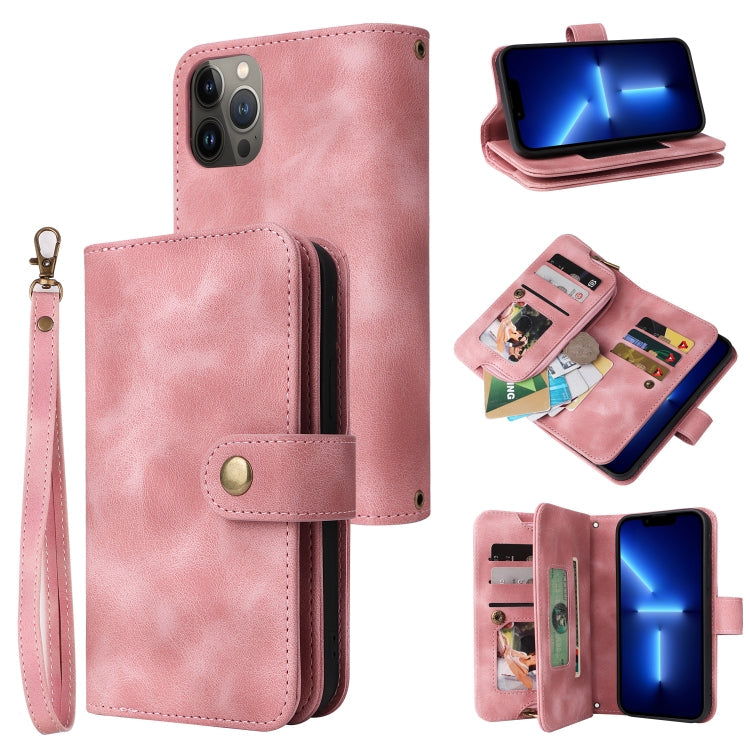 Multifunctional Card Slot Zipper Wallet Flip Leather Phone Case, For iPhone 14 Plus, For iPhone 14