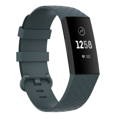 Silver Color Buckle TPU Wrist Strap Watch Band for Fitbit Charge 4 / Charge 4 SE / Charge 3 / Charge 3 SE, Size: S