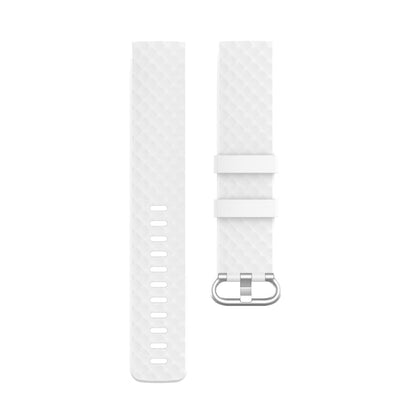 Silver Color Buckle TPU Wrist Strap Watch Band for Fitbit Charge 4 / Charge 4 SE / Charge 3 / Charge 3 SE, Size: L