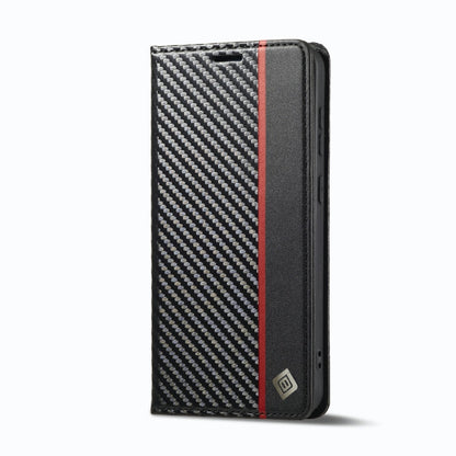 LC.IMEEKE Carbon Fiber PU + TPU Horizontal Flip Leather Phone Case, For Samsung Galaxy S23 5G, For Samsung Galaxy S23+ 5G, For Samsung Galaxy S23 Ultra 5G