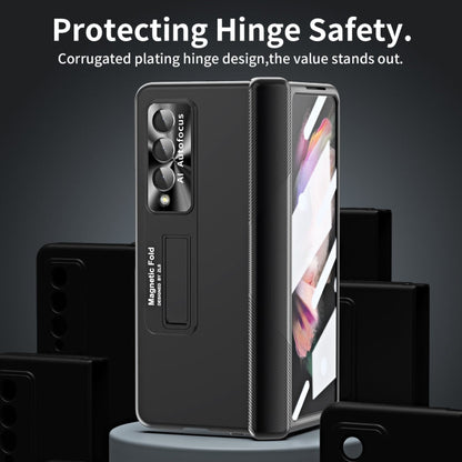 Electroplating Corrugated Hinge Folding Phone Case, For Samsung Galaxy Z Fold3 5G, For Samsung Galaxy Z Fold4