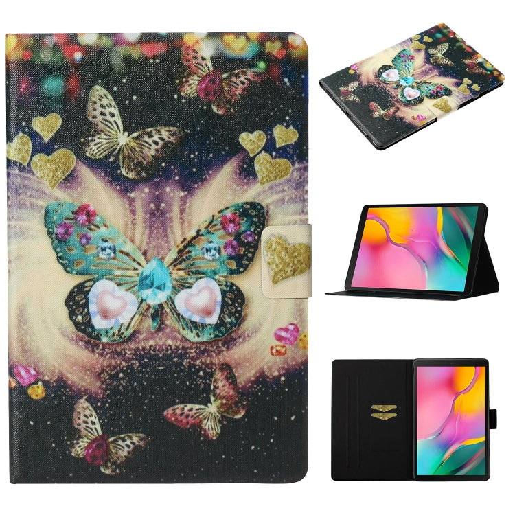 Coloured Drawing Pattern Horizontal Flip Leather Case with Holder & Card Slot & Sleep / Wake-up Function, For Galaxy Tab A 10.1 (2019) T515 / T510, For Huawei MediaPad T5, For Huawei MediaPad T3 10