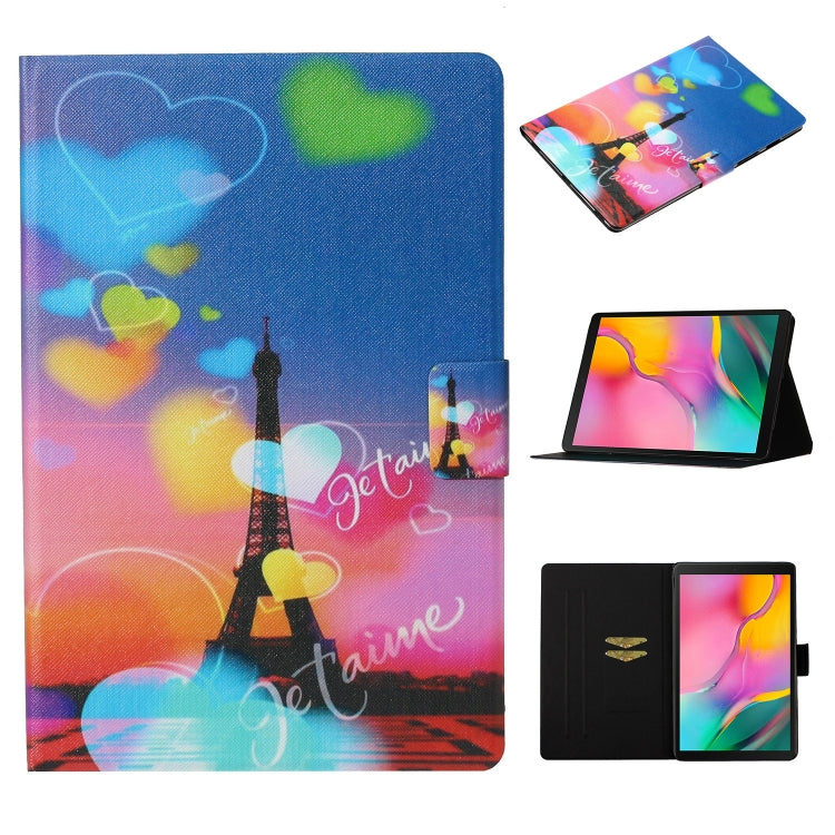 Coloured Drawing Pattern Horizontal Flip Leather Case with Holder & Card Slot & Sleep / Wake-up Function, For Galaxy Tab A 10.1 (2019) T515 / T510, For Huawei MediaPad T5, For Huawei MediaPad T3 10