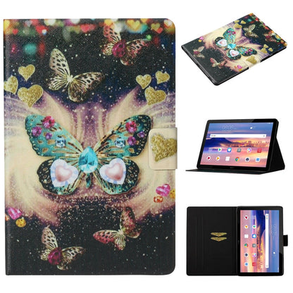 Coloured Drawing Pattern Horizontal Flip Leather Case with Holder & Card Slot & Sleep / Wake-up Function, For Galaxy Tab A 10.1 (2019) T515 / T510, For Huawei MediaPad T5, For Huawei MediaPad T3 10