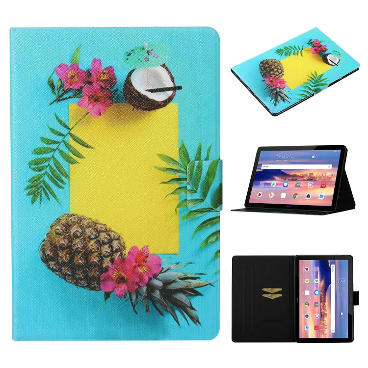 Coloured Drawing Pattern Horizontal Flip Leather Case with Holder & Card Slot & Sleep / Wake-up Function, For Galaxy Tab A 10.1 (2019) T515 / T510, For Huawei MediaPad T5, For Huawei MediaPad T3 10