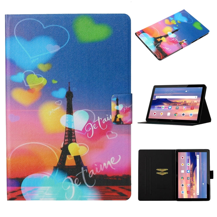 Coloured Drawing Pattern Horizontal Flip Leather Case with Holder & Card Slot & Sleep / Wake-up Function, For Galaxy Tab A 10.1 (2019) T515 / T510, For Huawei MediaPad T5, For Huawei MediaPad T3 10