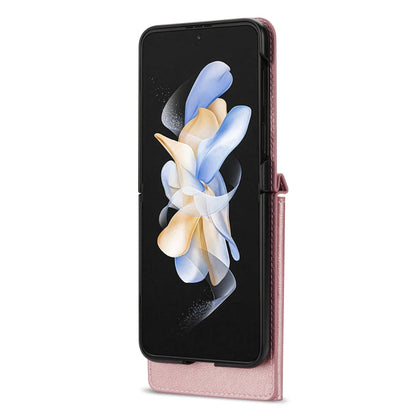 N.BEKUS Side Zipper Folding Phone Leather Case, For Samsung Galaxy Z Flip3 5G, For Samsung Galaxy Z Flip4