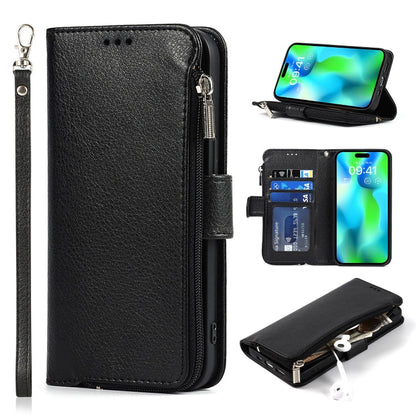 Microfiber Zipper Leather Phone Case, For iPhone 14 Pro Max, For iPhone 14 Pro, For iPhone 14, For iPhone 14 Plus