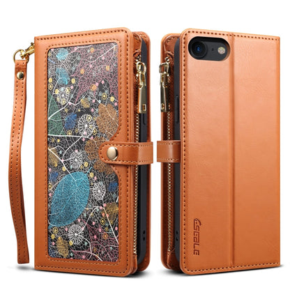 ESEBLE Star Series Lanyard Zipper Wallet RFID Leather Case, For iPhone XR, For iPhone 8 Plus / 7 Plus, For iPhone 6s / 6, For iPhone 6s Plus / 6 Plus