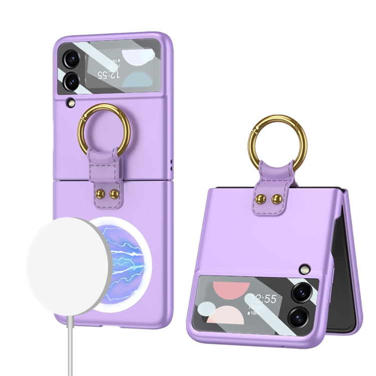 GKK MagSafe Ultrathin Integrated Shockproof Phone Case with Ring Holder, For Samsung Galaxy Z Flip4