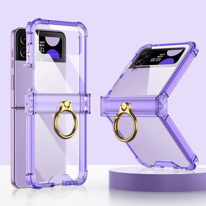 GKK Airbag Hinge Shockproof Phone Case with Ring Holder, For Samsung Galaxy Z Flip4