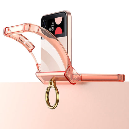 GKK Airbag Hinge Shockproof Phone Case with Ring Holder, For Samsung Galaxy Z Flip4