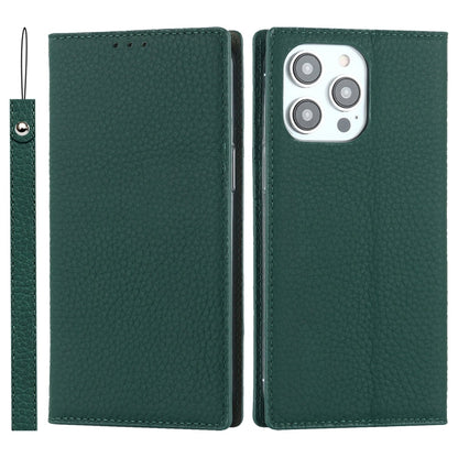 Litchi Texture Genuine Leather Phone Case, For iPhone 14 Pro Max, For iPhone 14 Pro, For iPhone 14, For iPhone 14 Plus