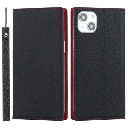 Litchi Texture Genuine Leather Phone Case, For iPhone 14 Pro Max, For iPhone 14 Pro, For iPhone 14, For iPhone 14 Plus