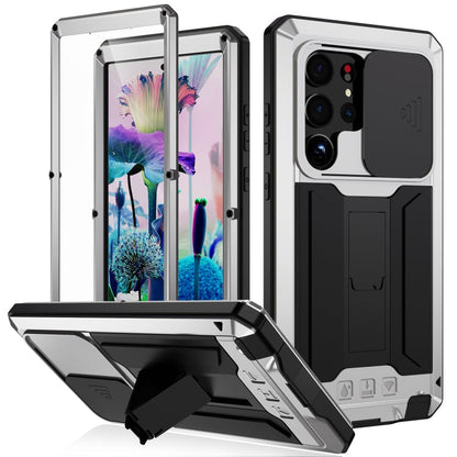 R-JUST Sliding Camera Design Waterproof Dustproof Shockproof Phone Case, For Samsung Galaxy S23 5G, For Samsung Galaxy S23+ 5G, For Samsung Galaxy S23 Ultra 5G