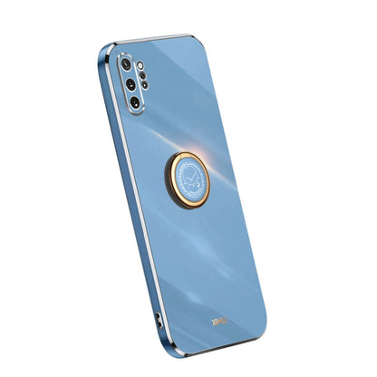 XINLI Straight Edge Electroplate TPU Phone Case with Ring, For Samsung Galaxy A54 5G, For vivo X90 Pro+, For Samsung Galaxy Note10+