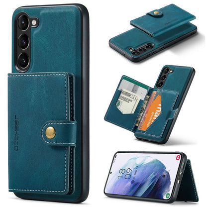 JEEHOOD Retro Magnetic Detachable Wallet Phone Case, For Samsung Galaxy S23 5G, For Samsung Galaxy S23+ 5G, For Samsung Galaxy S23 Ultra 5G