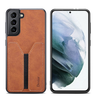 Denior DV Elastic Card PU Back Cover Phone Case, For Samsung Galaxy S23 5G, For Samsung Galaxy S23+ 5G, For Samsung Galaxy S23 Ultra 5G