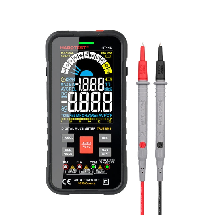 HABOTEST HT116 Large Screen Smart Automatic Digital Multimeter, HT116