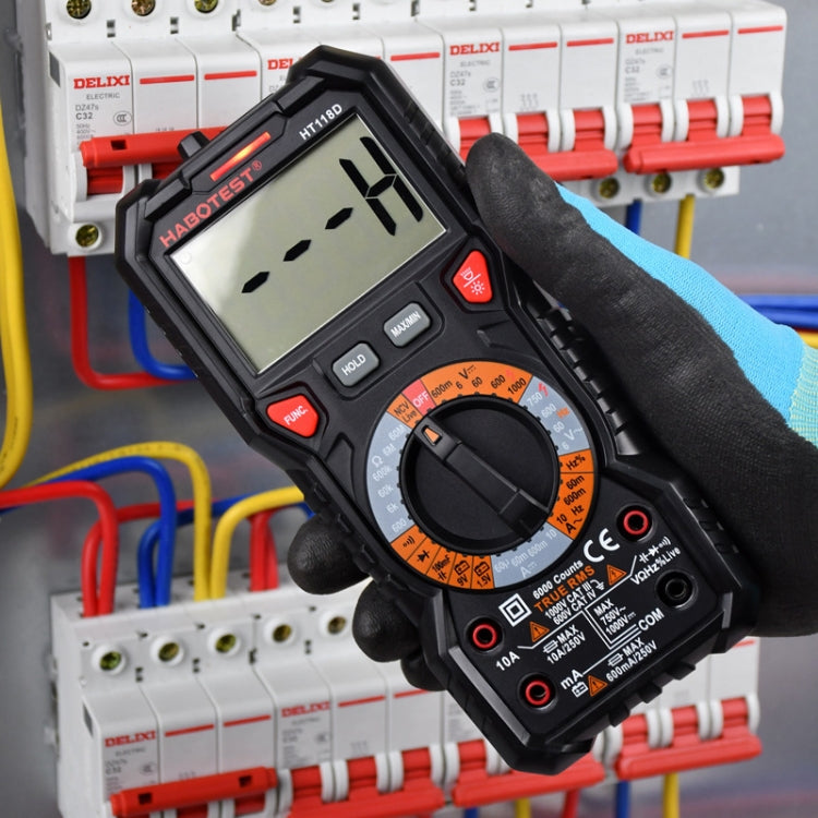 HABOTEST HT118D Portable High-precision Manual Digital Multimeter, HT118D
