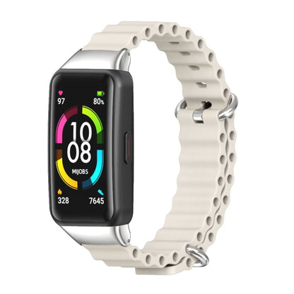 MIJOBS CS Marine Silicone Breathable Watch Band, For Huawei Band 6 / Honor Band 6, For Huawei Band 7 / 7 NFC