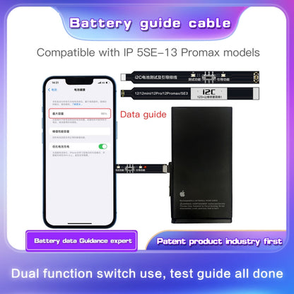 i2C Battery Boot Strap Test Flex Cable, For iPhone 5 SE / 6s / 6 Plus / 6s Plus / 7 / 7 Plus, For iPhone 8 / 8 Plus / X / XR / XS / XS Max / 11 Pro / 11 Pro Max, For iPhone 11 / SE2, For iPhone 12 mini / 12 / 12 Pro / 12 Pro Max / SE3                  ...