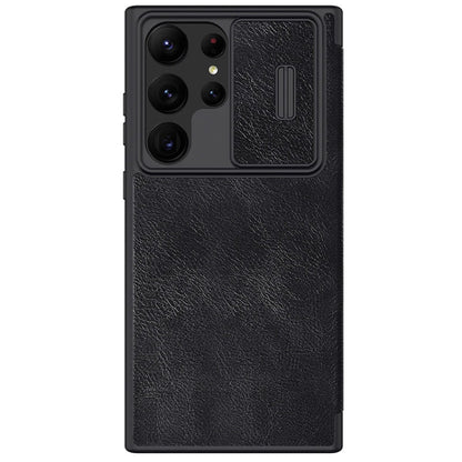 NILLKIN QIN Series Pro Sliding Camera Cover Design Leather Phone Case, For Samsung Galaxy S23+ 5G, For Samsung Galaxy S23 Ultra 5G