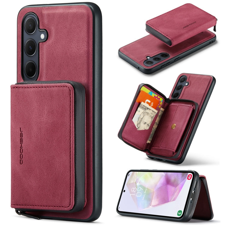 JEEHOOD Magnetic Zipper Horizontal Flip Leather Phone Case, For Samsung Galaxy A15 5G, For Samsung Galaxy A55 5G, For Samsung Galaxy A35 5G, For Samsung Galaxy S24 Ultra 5G