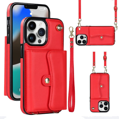 RFID Card Slot Phone Case with Long Lanyard, For iPhone 13 Pro Max, For iPhone 12, For iPhone 12 Pro, For iPhone 12 Pro Max