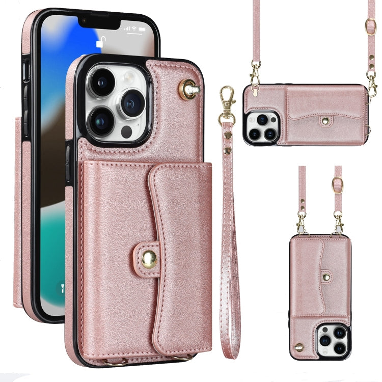 RFID Card Slot Phone Case with Long Lanyard, For iPhone 13 Pro Max, For iPhone 12, For iPhone 12 Pro, For iPhone 12 Pro Max