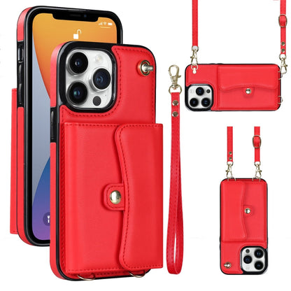 RFID Card Slot Phone Case with Long Lanyard, For iPhone 13 Pro Max, For iPhone 12, For iPhone 12 Pro, For iPhone 12 Pro Max