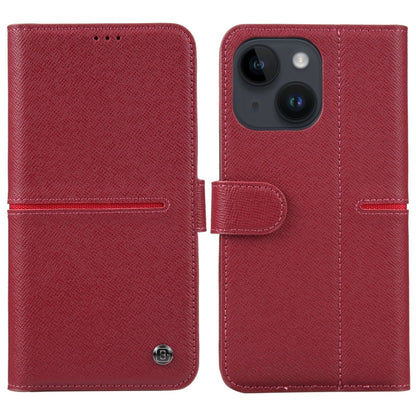 GEBEI Top-grain Horizontal Flip Leather Phone Case, For iPhone 14 Pro Max, For iPhone 14 Pro, For iPhone 14, For iPhone 14 Plus