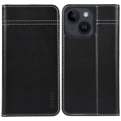 GEBEI Top-grain Horizontal Flip Leather Phone Case, For iPhone 14 Pro Max, For iPhone 14 Pro, For iPhone 14, For iPhone 14 Plus, For iPhone 13 Pro Max, For iPhone 13 Pro
