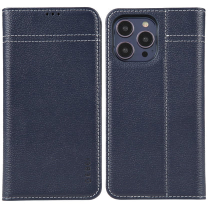 GEBEI Top-grain Horizontal Flip Leather Phone Case, For iPhone 14 Pro Max, For iPhone 14 Pro, For iPhone 14, For iPhone 14 Plus, For iPhone 13 Pro Max, For iPhone 13 Pro