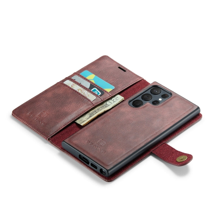 DG.MING Crazy Horse Texture Detachable Magnetic Leather Case, For Samsung Galaxy S23 Ultra 5G