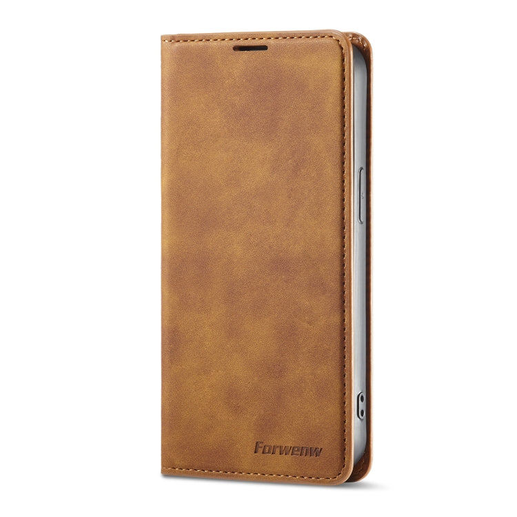 Forwenw Dream Series Oil Edge Strong Magnetism Leather Phone Case, For iPhone 14 Pro Max