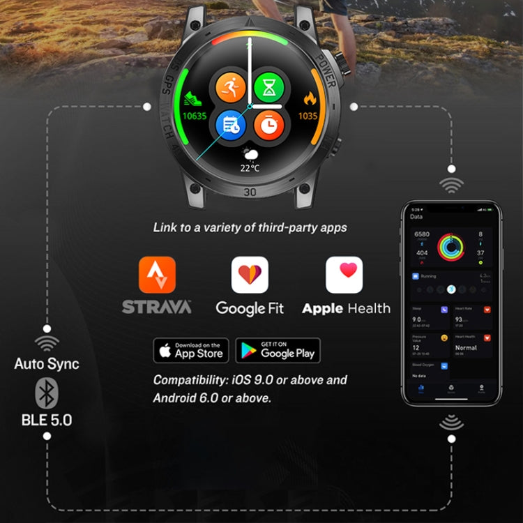 NORTH EDGE CROSS FIT3 Fashion Bluetooth Sports Smart Watch Supports Multiple Sports Modes, Sleep Monitoring, Heart Rate Monitoring