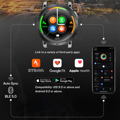 NORTH EDGE CROSS FIT3 Fashion Bluetooth Sports Smart Watch Supports Multiple Sports Modes, Sleep Monitoring, Heart Rate Monitoring