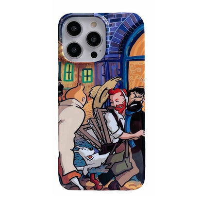 Oil Painting Glossy PC Phone Case, For iPhone 14, For iPhone 14 Plus, For iPhone 14 Pro, For iPhone 14 Pro Max, For iPhone 13, For iPhone 13 Pro