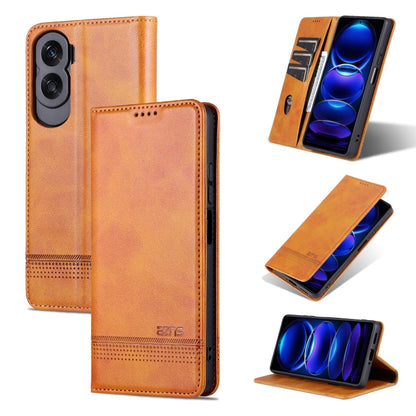 AZNS Magnetic Calf Texture Flip Leather Phone Case, For Honor X50i/90 Lite, For Honor Play 40, For Honor 90 Pro, For Honor 90