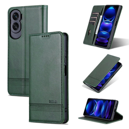 AZNS Magnetic Calf Texture Flip Leather Phone Case, For Honor X50i/90 Lite, For Honor Play 40, For Honor 90 Pro, For Honor 90