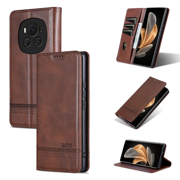 AZNS Magnetic Calf Texture Flip Leather Phone Case, For Honor Magic6 Pro, For Honor Magic6, For Honor 90 GT, For Honor Magic6 Lite 5G/X9b