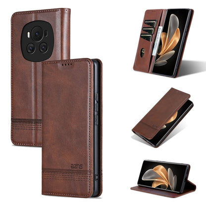 AZNS Magnetic Calf Texture Flip Leather Phone Case, For Honor Magic6 Pro, For Honor Magic6, For Honor 90 GT, For Honor Magic6 Lite 5G/X9b