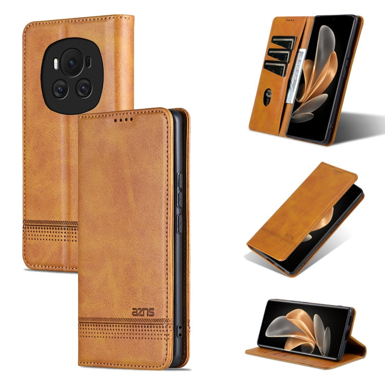 AZNS Magnetic Calf Texture Flip Leather Phone Case, For Honor Magic6 Pro, For Honor Magic6, For Honor 90 GT, For Honor Magic6 Lite 5G/X9b