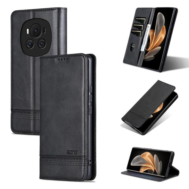 AZNS Magnetic Calf Texture Flip Leather Phone Case, For Honor Magic6 Pro, For Honor Magic6, For Honor 90 GT, For Honor Magic6 Lite 5G/X9b