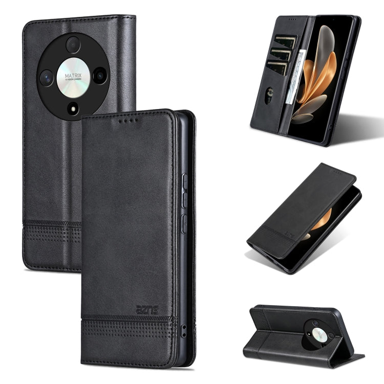 AZNS Magnetic Calf Texture Flip Leather Phone Case, For Honor Magic6 Pro, For Honor Magic6, For Honor 90 GT, For Honor Magic6 Lite 5G/X9b