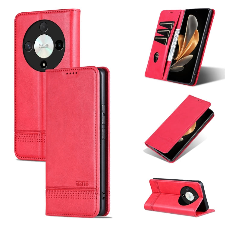 AZNS Magnetic Calf Texture Flip Leather Phone Case, For Honor Magic6 Pro, For Honor Magic6, For Honor 90 GT, For Honor Magic6 Lite 5G/X9b