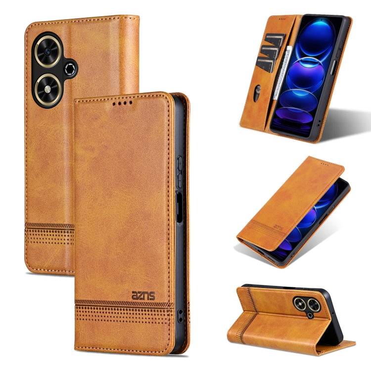AZNS Magnetic Calf Texture Flip Leather Phone Case, For Honor 200, For Honor 200 Pro, For Honor Play 50/Play 50m 5G, For Honor 200 Lite Global