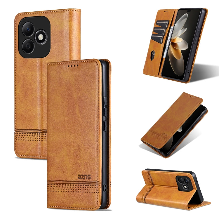 AZNS Magnetic Calf Texture Flip Leather Phone Case, For Honor X60, For Honor X60i, For Honor Play 60 Plus, For Honor X6b