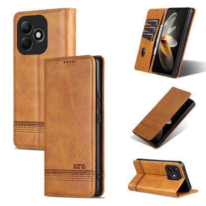 AZNS Magnetic Calf Texture Flip Leather Phone Case, For Honor X60, For Honor X60i, For Honor Play 60 Plus, For Honor X6b